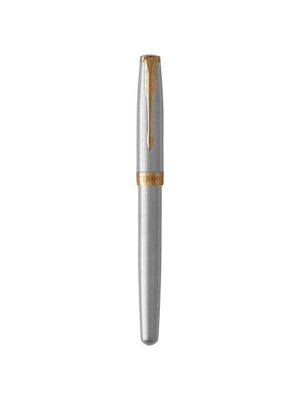PARKER Sonnet Stainless Steel GT Fountain Pen - view 2, Silver/Gold