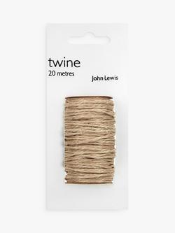 John Lewis Brown Parcel Twine, 20m x 2, 