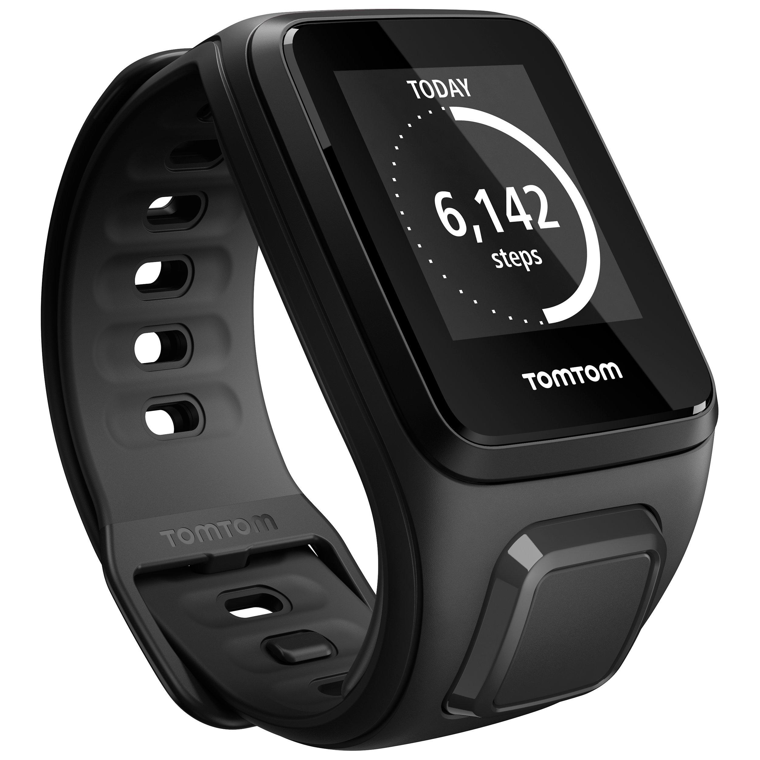 TomTom Spark Cardio & Music GPS Fitness Watch With Built-In Heart Rate Monitor, Black
