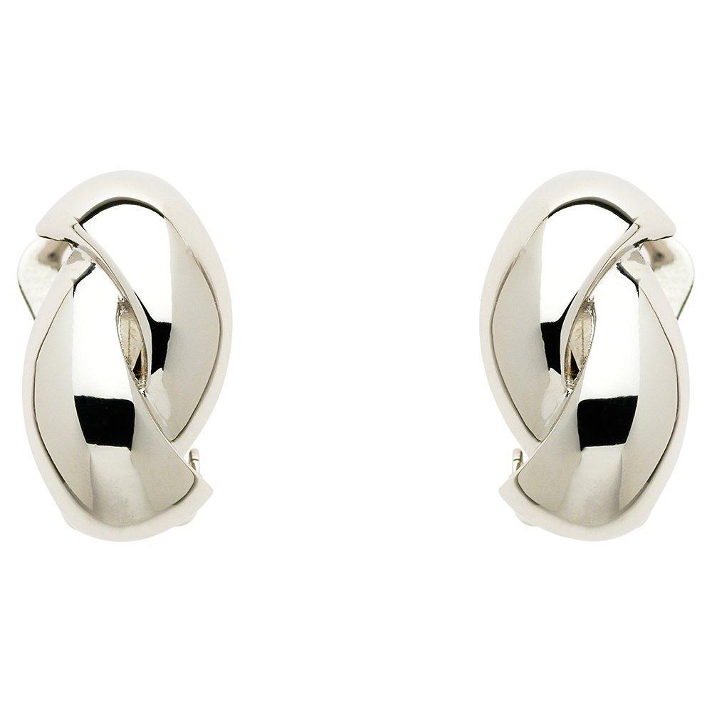 Monet Twist Clip-On Earrings, Silver