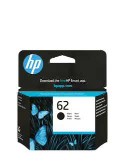 HP 62 Black Original Ink Cartridge, Single, Instant Ink Compatible, 