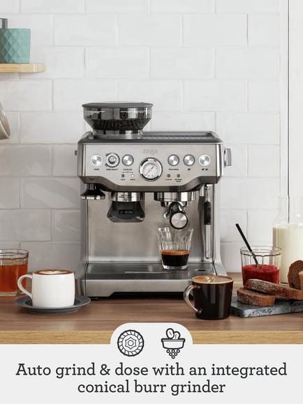 Sage Barista Express Bean to Cup Coffee Machine - view 2, Brushed Stainless Steel