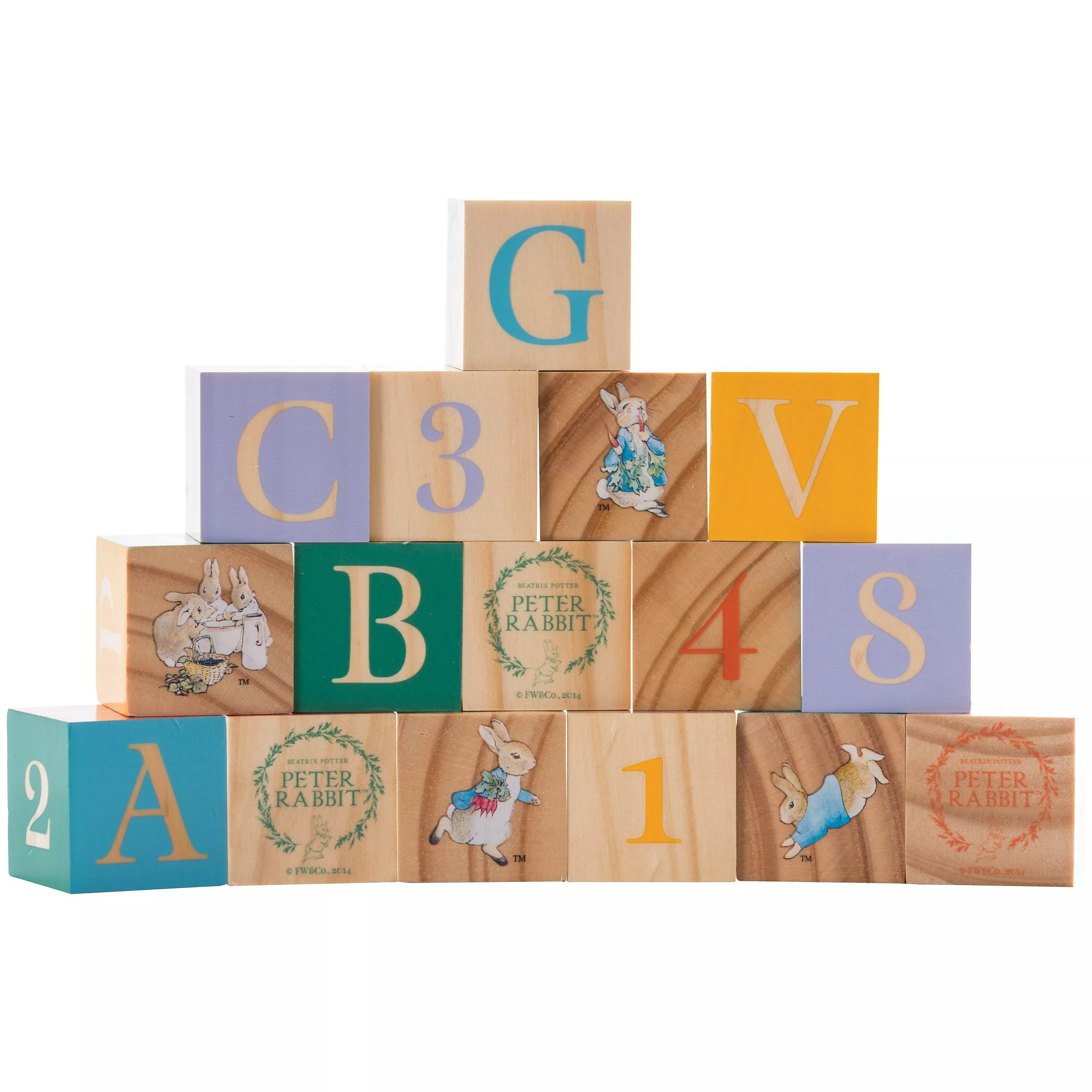 Peter Rabbit Wooden Picture Blocks Set 16 Pieces