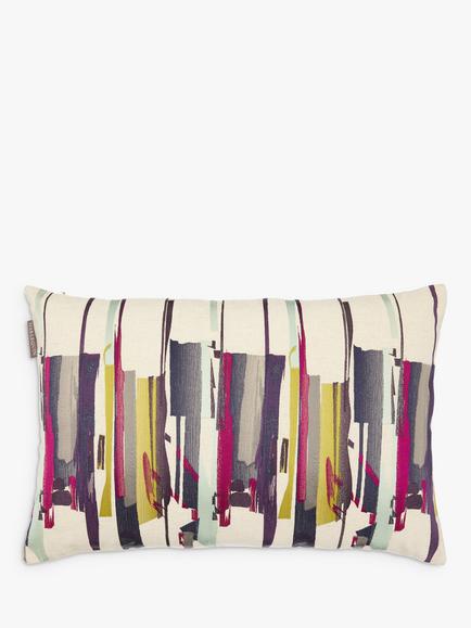 Harlequin Zeal Cushion, Aqua / Lime / Magenta