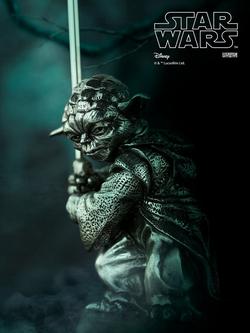Royal Selangor Star Wars Yoda Figurine - view 2, Pewter