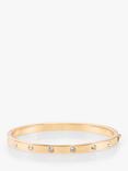 kate spade new york Glass Stone Hinged Bangle, Gold