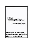 John Lewis Andy Warhol 'I Like Boring Things' Framed Print, 103 x 73cm, Black/White