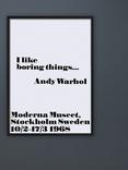 John Lewis Andy Warhol 'I Like Boring Things' Framed Print, 103 x 73cm, Black/White