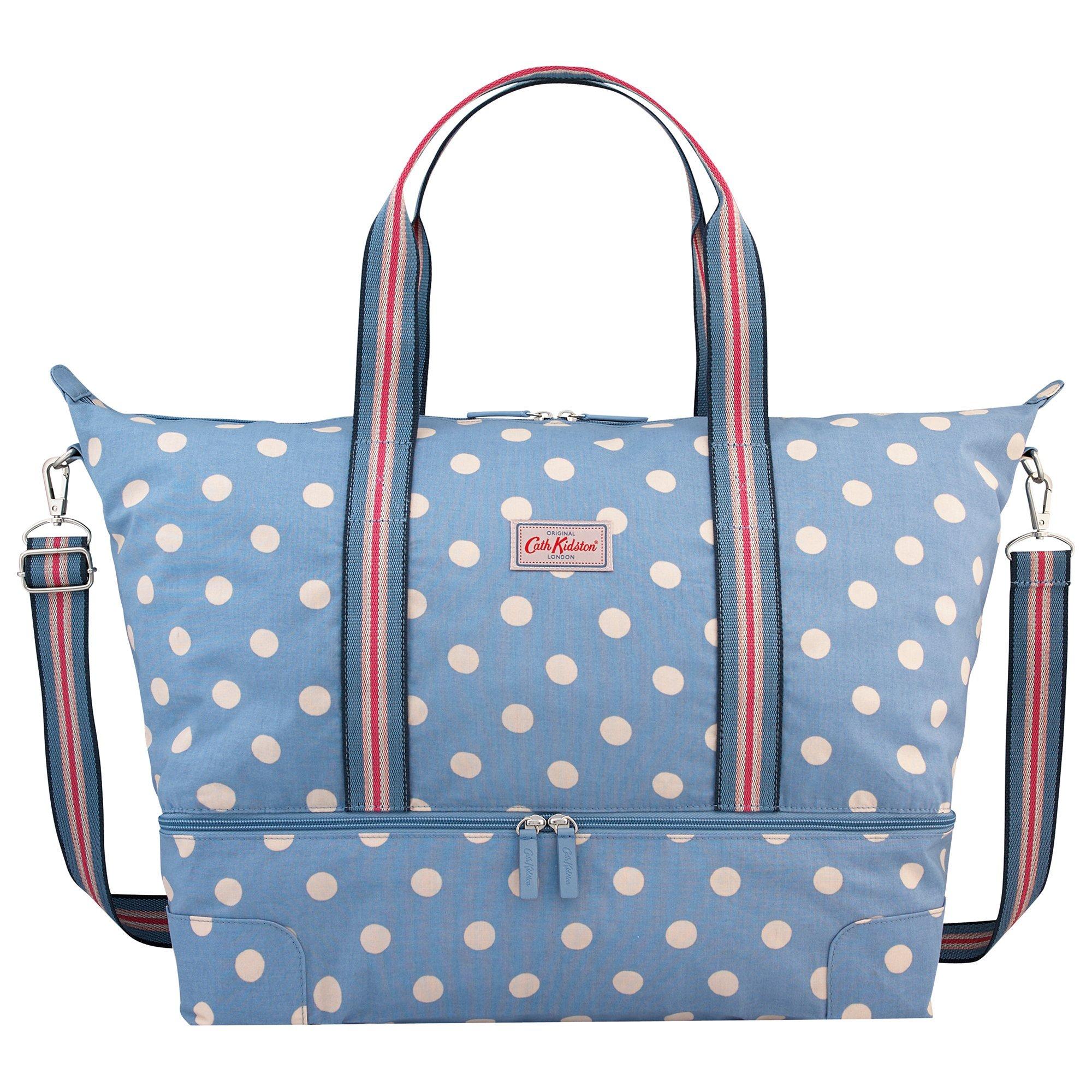 Cath Kidston Button Spot Foldaway Double Decker Travel Bag Denim