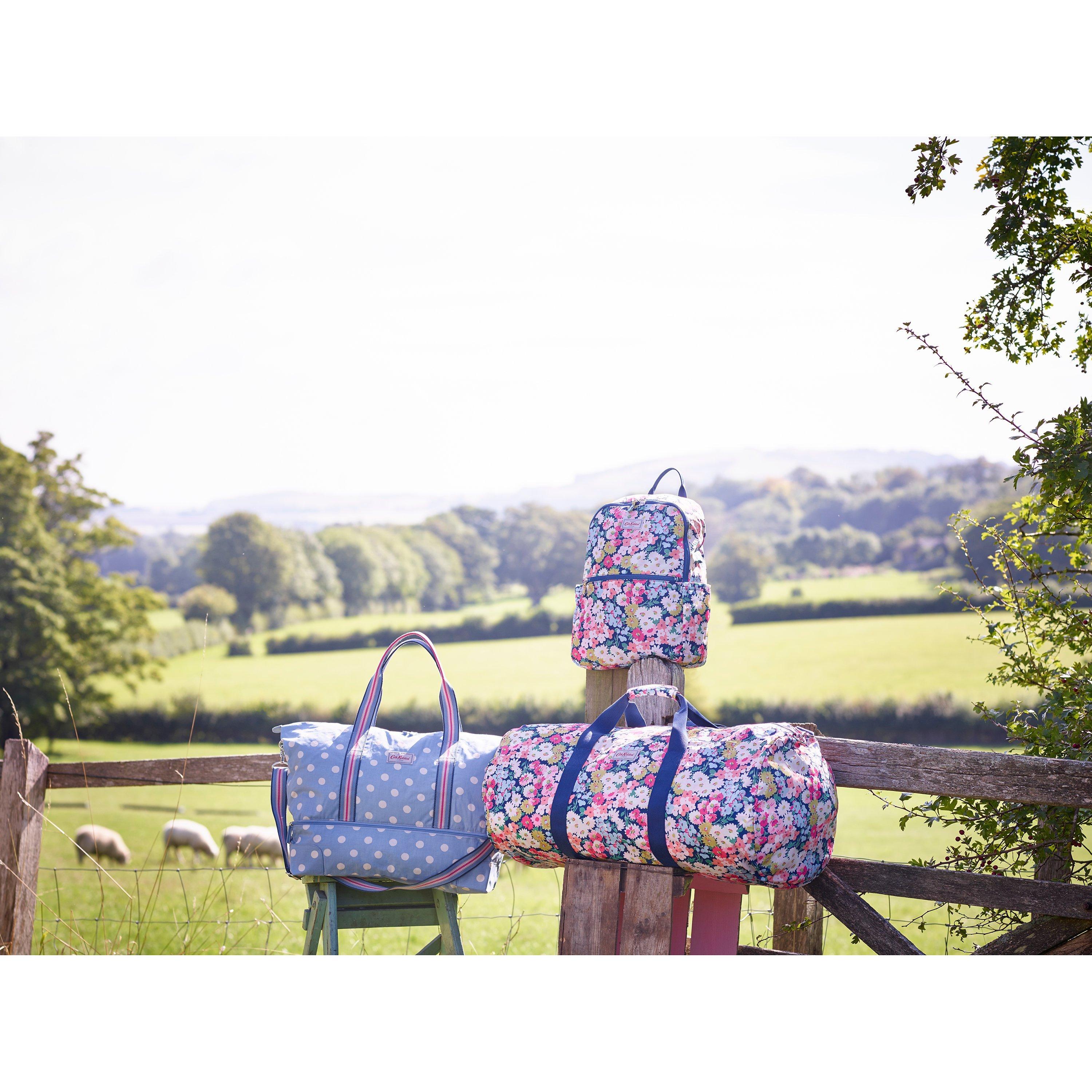 Cath Kidston Button Spot Foldaway Double Decker Travel Bag Denim