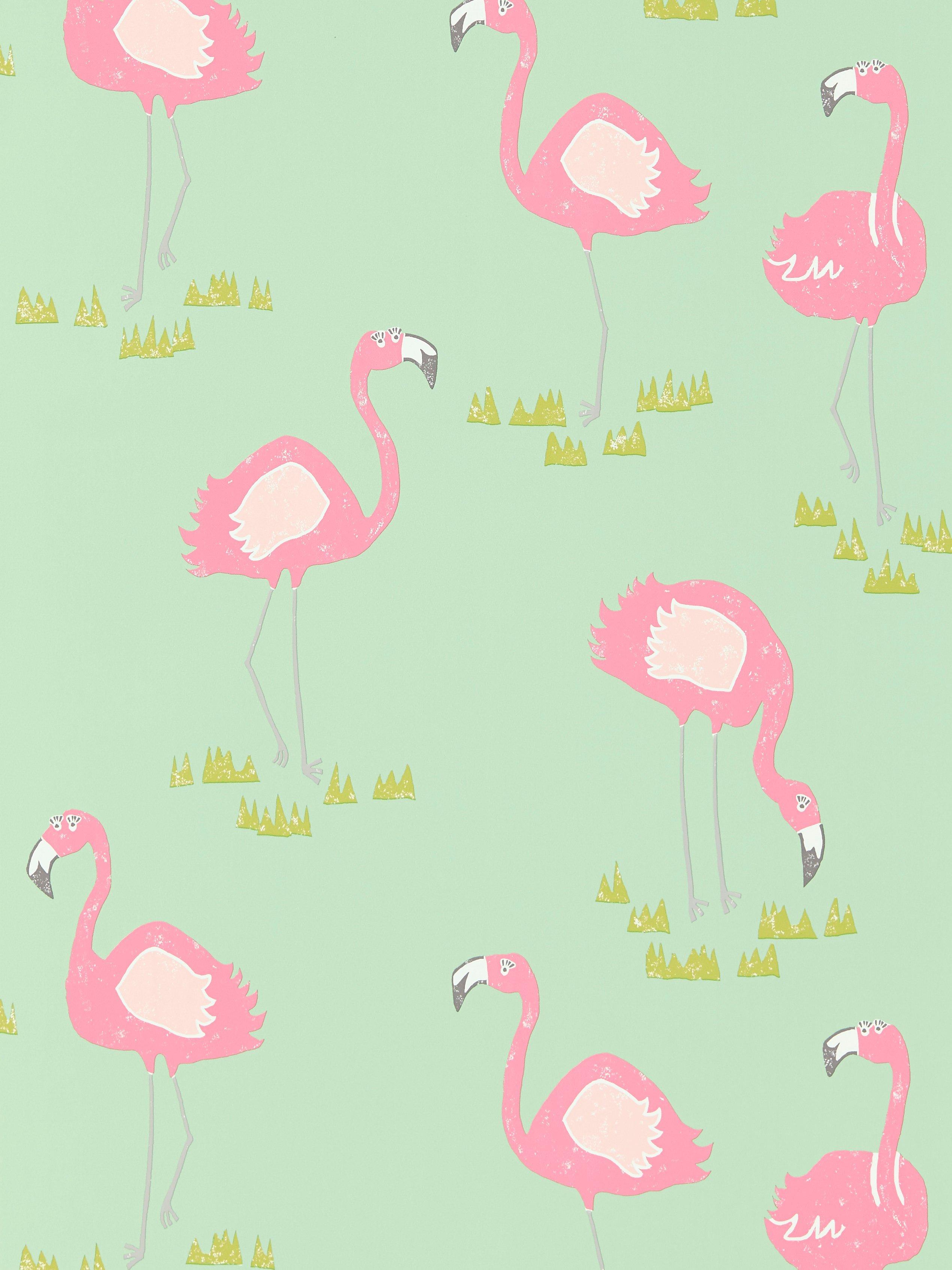 Scion Felicity Flamingo Wallpaper
