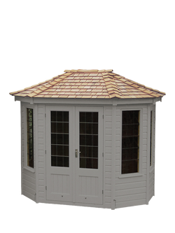 Crane Garden Buildings Scandinavian Redwood Summerhouse, 1.8 x 2.5m, Flint