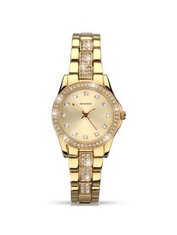 Sekonda 2020.27 Women's Diamante Bracelet Strap Watch, Gold, Gold