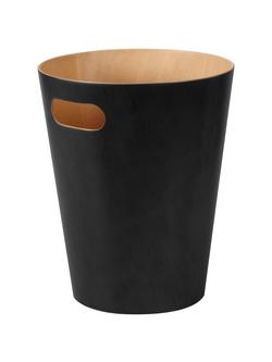 Umbra Woodrow Waste Paper Bin, Black