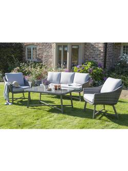 KETTLER LaMode 3-Seater Garden Lounging Sofa with Cushions - view 2, Grey Ash