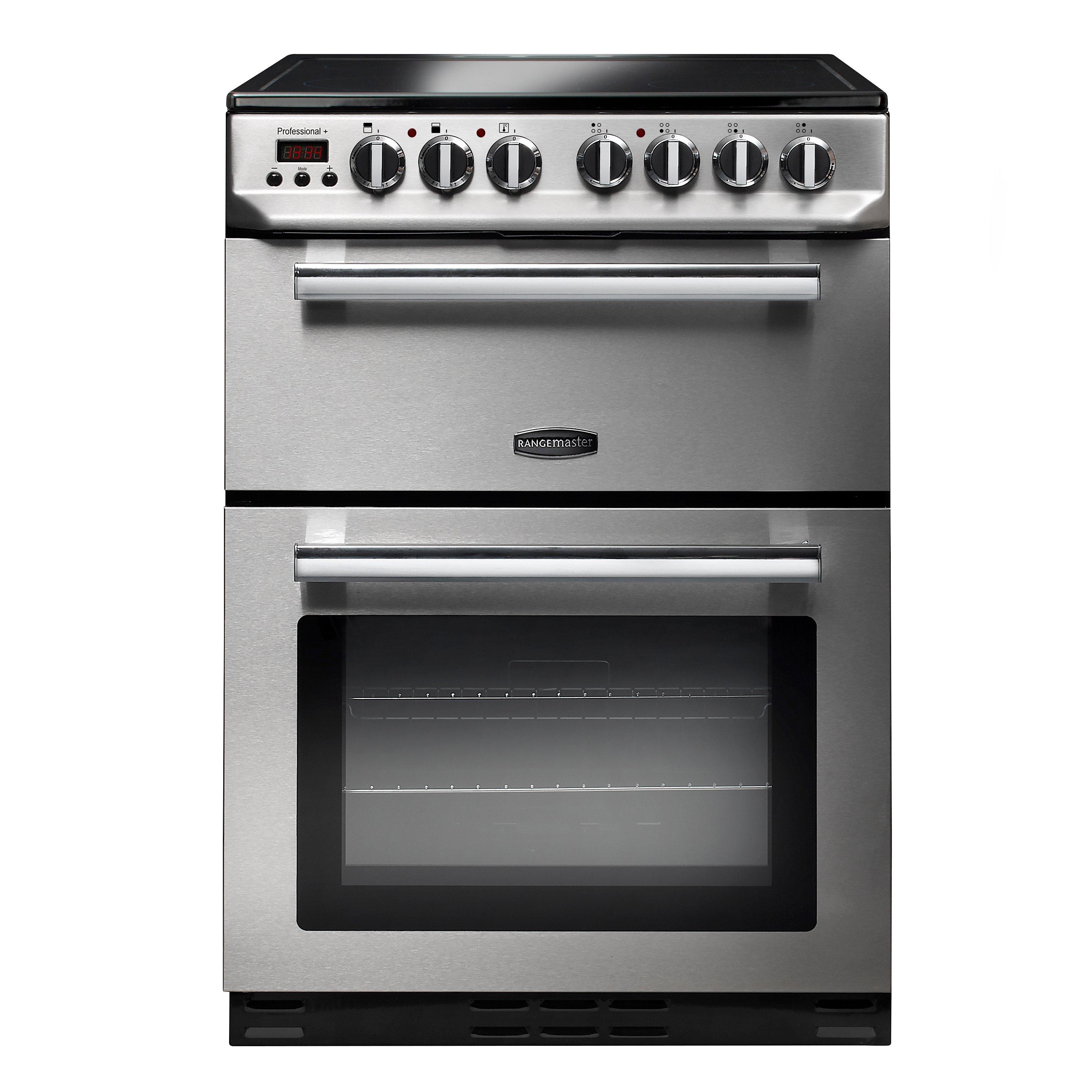 Rangemaster Professional+ 60cm PROP60ECSS/C Electric Range Cooker, Stainless Steel