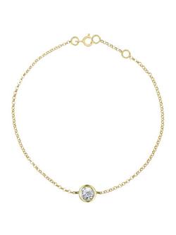 London Road 9ct Gold Portobello Raindrop Diamond Bracelet, Yellow Gold