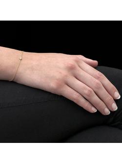 London Road 9ct Gold Portobello Raindrop Diamond Bracelet - view 2, Yellow Gold
