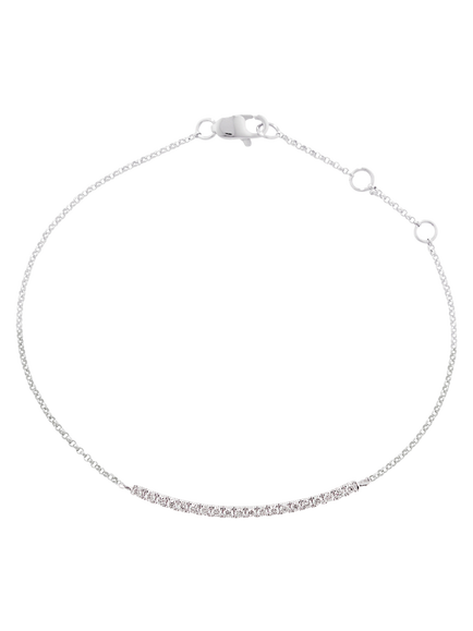 London Road 9ct White Gold Portobello Geo Diamond Bracelet, White Gold, White Gold