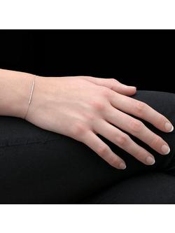 London Road 9ct White Gold Portobello Geo Diamond Bracelet, White Gold - view 2, White Gold