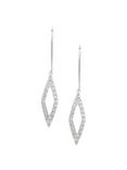 London Road 9ct White Gold Portobello Geo Diamond Drop Earrings, White Gold