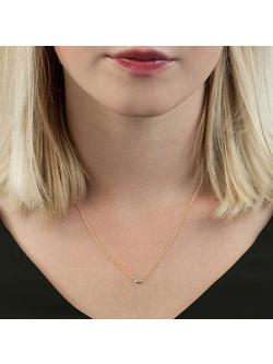 London Road 9ct Gold Portobello Raindrop Diamond Set Chain Necklace - view 2, Yellow Gold