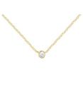 London Road 9ct Gold Raindrop Diamond Pendant