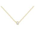 London Road 9ct Gold Raindrop Diamond Pendant