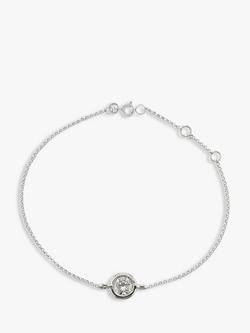 London Road 9ct Gold Portobello Raindrop Diamond Bracelet, White Gold