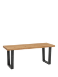 John Lewis Calia 2-Seater Dining Bench, Solid Oak