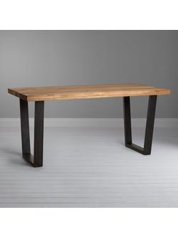 John Lewis Calia 6 Seater Dining Table, Solid Oak - view 2, Oak