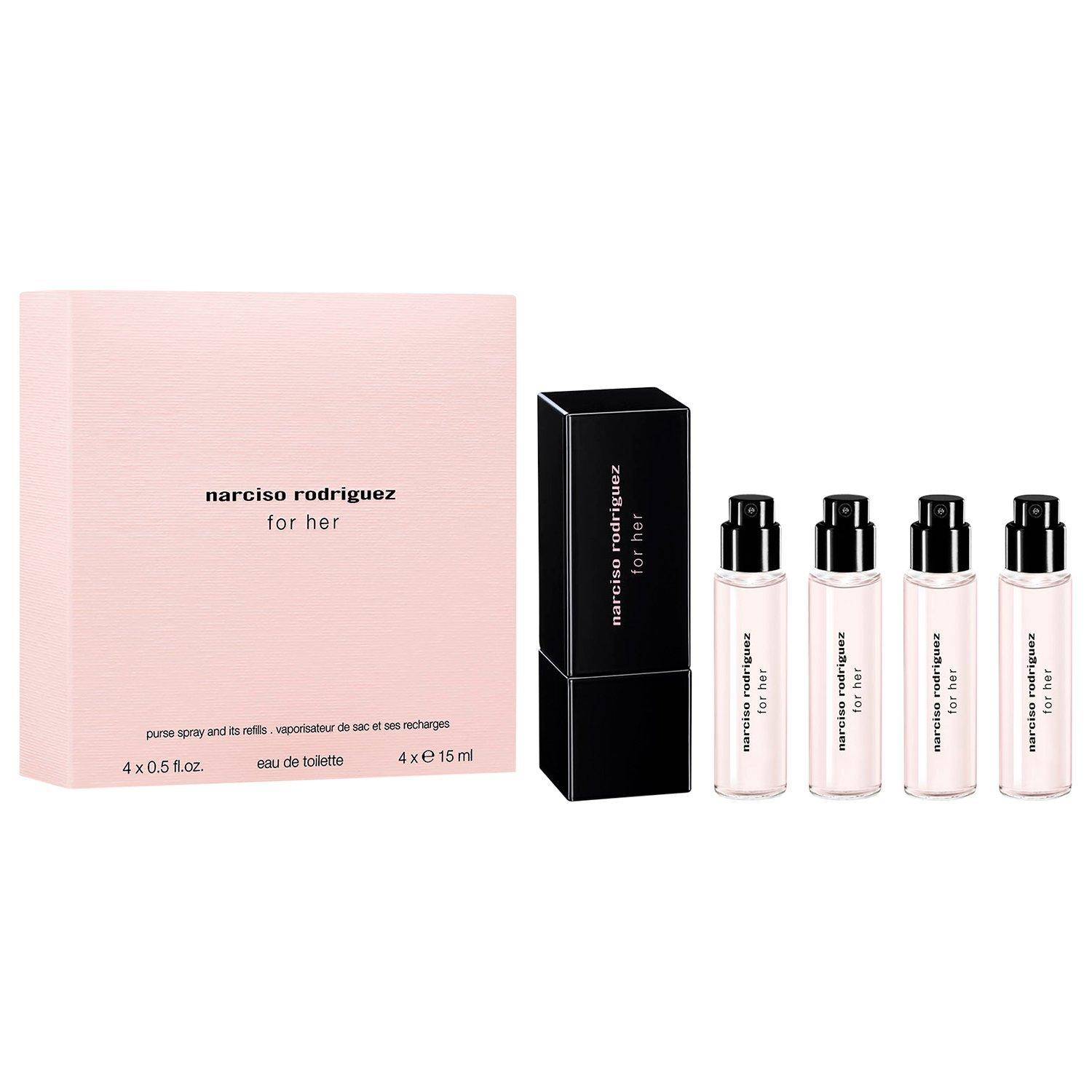 Narciso Rodriguez for Her Eau de Toilette Purse Spray, 4x15ml