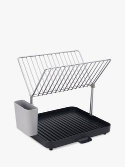 Joseph Joseph Y-Rack 2 Tier Self Draining Dish Rack, Grey