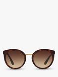 Dolce & Gabbana DG4268 Round Sunglasses, Tortoise