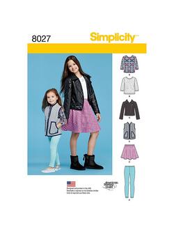 Simplicity Child's and Girls' Leisure Wear Sewing Pattern, 8027, 