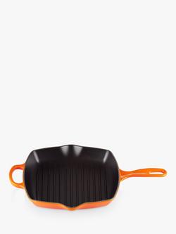 Le Creuset Cast Iron Signature Square Grillit, 26cm, Volcanic