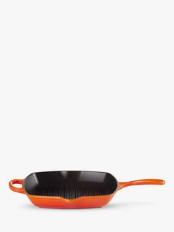 Le Creuset Cast Iron Signature Square Grillit, 26cm - view 2, Volcanic