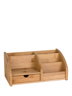 Osco Bamboo Desk Organiser, Natural