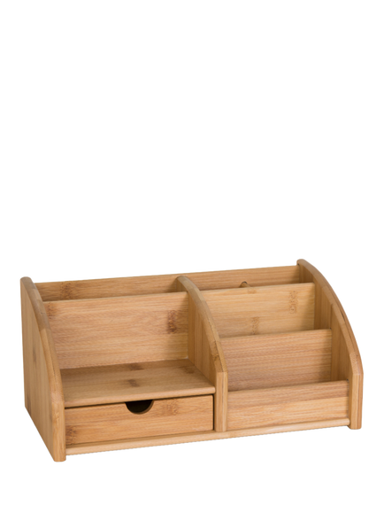 Osco Bamboo Desk Organiser, Natural