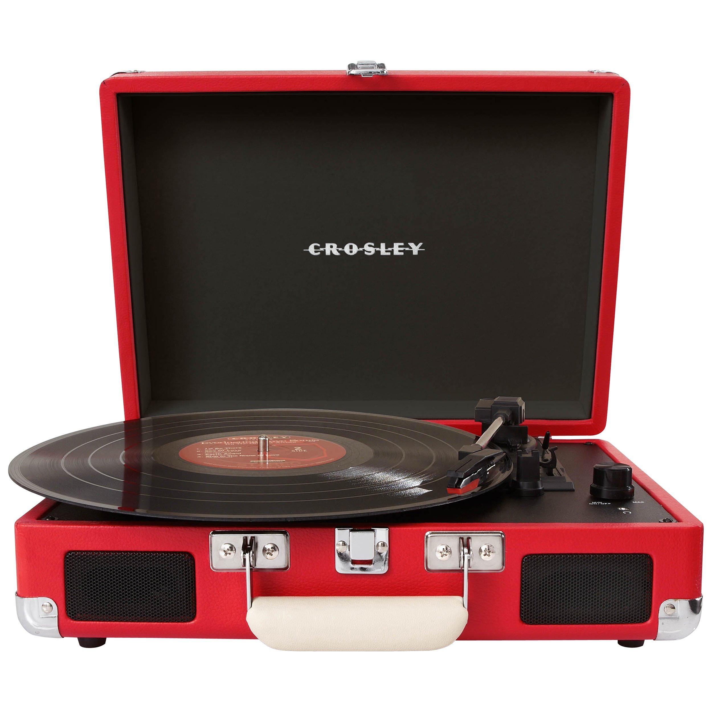 Crosley Cruiser Turntable With Three Speeds, Red