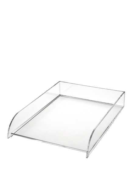 Osco Stackable Letter Tray, Clear, Clear