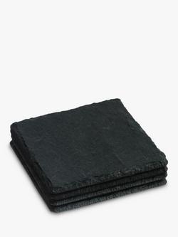 Selbrae House Slate Coasters Placemats & Table Runner Gift Set, Large - view 2, Black