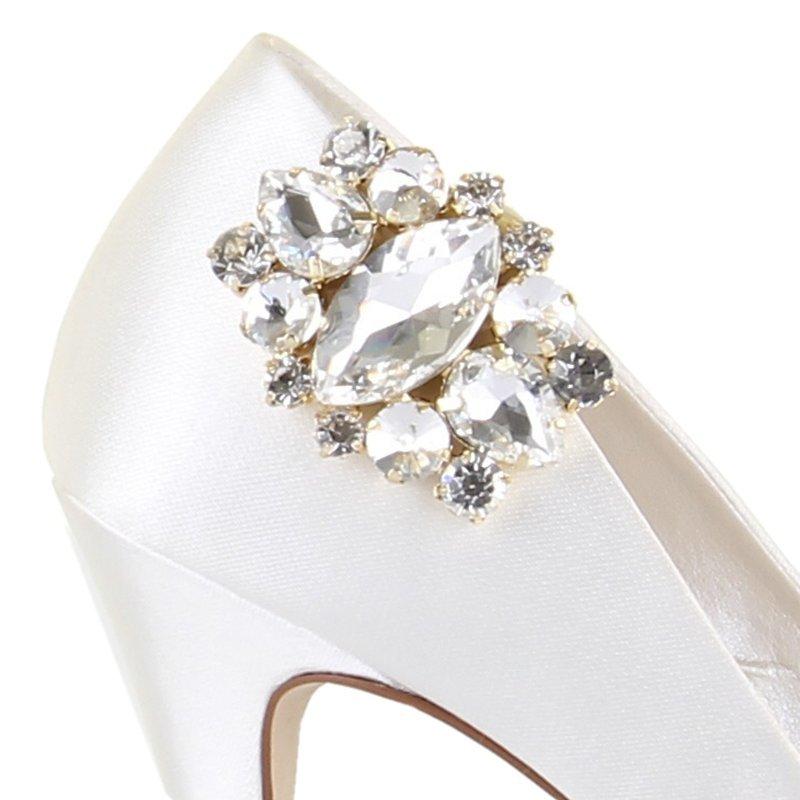Rainbow Club Xenia Shoe Clip Pair, Silver