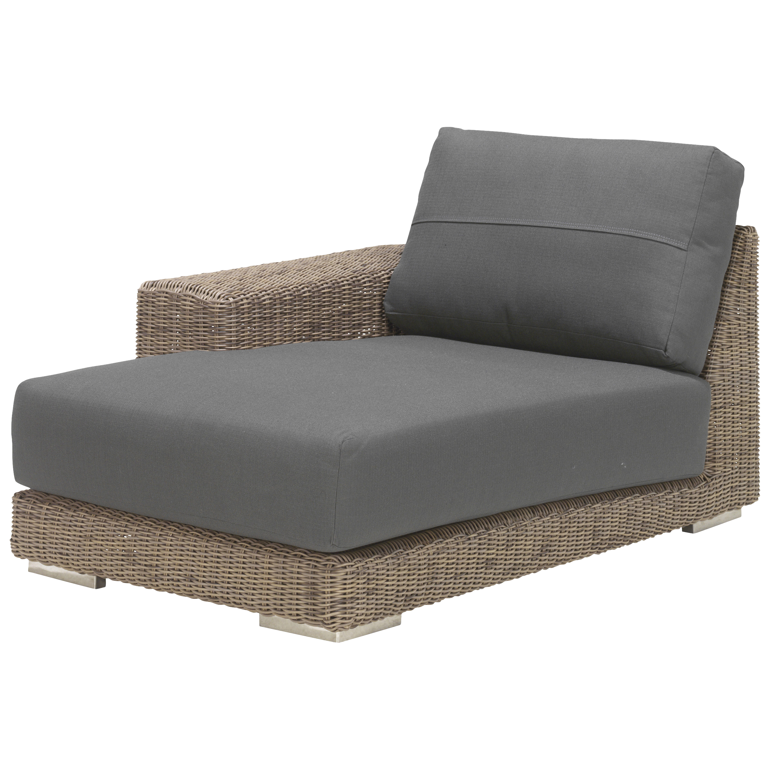 4 Seasons Outdoor Kingston Modular Garden Chaise Sofa, Right Hand Side
