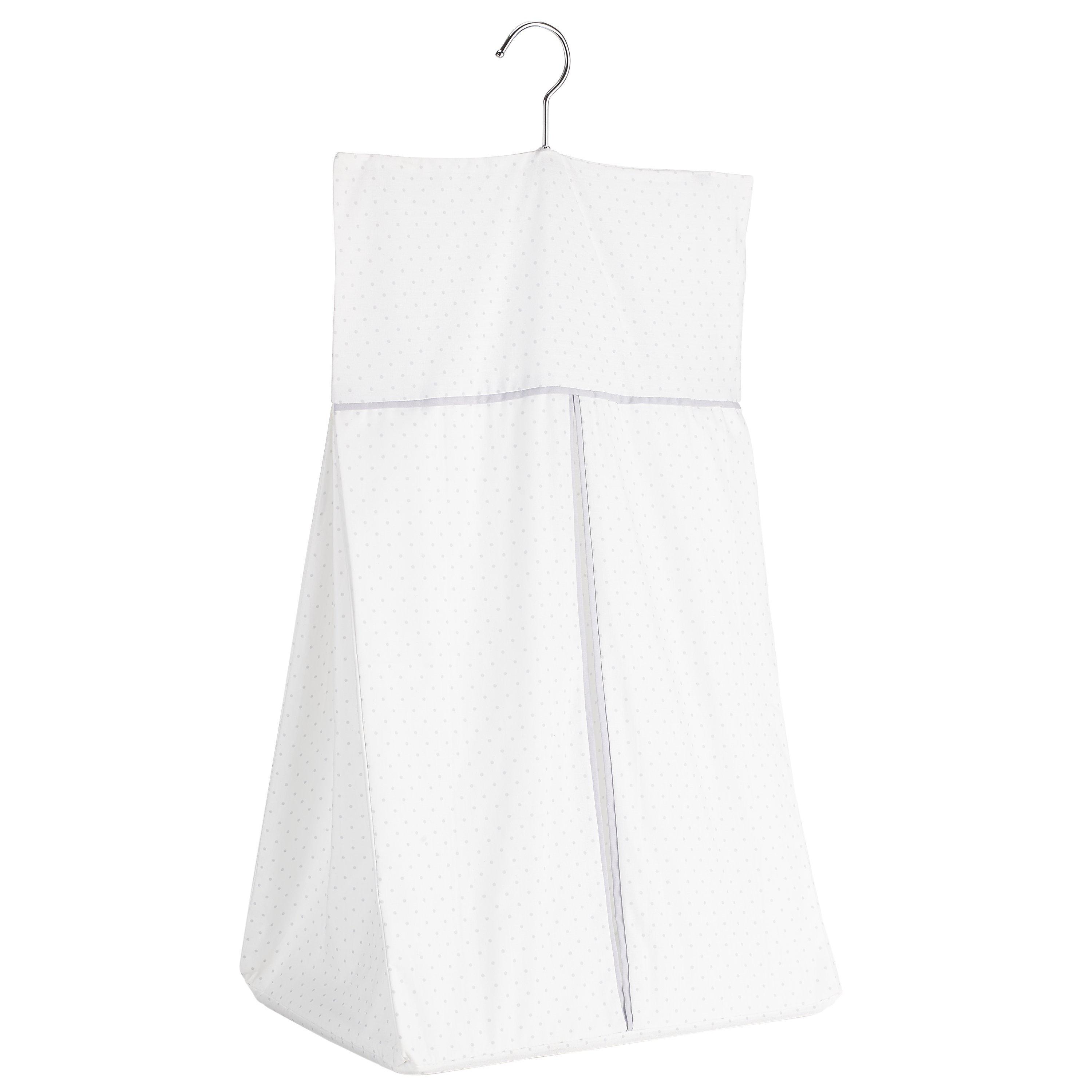 John Lewis & Partners Spot Print Nappy Stacker, White/Grey