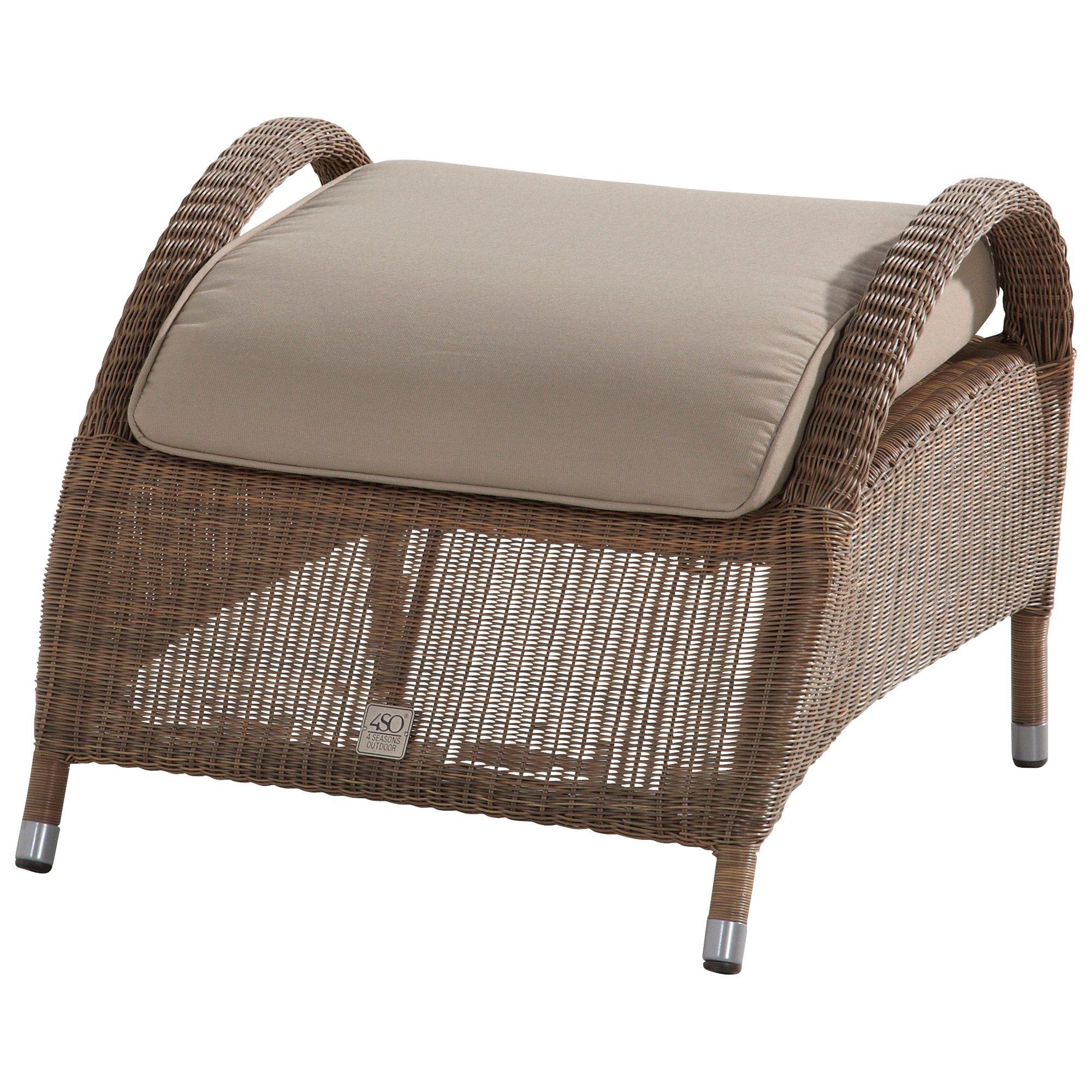 4 Seasons Outdoor Sussex Garden Footstool with Cushions