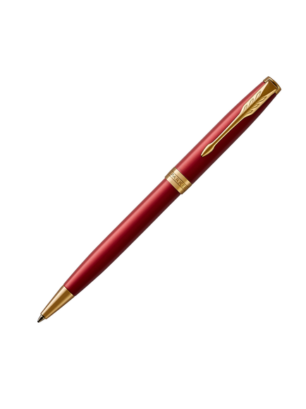 PARKER Sonnet Matt Lacquer Ballpoint Pen, Red/Gold, Red/Gold