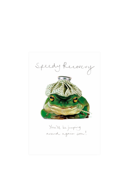 Woodmansterne Frog Speedy Recovery Get Well Card, 