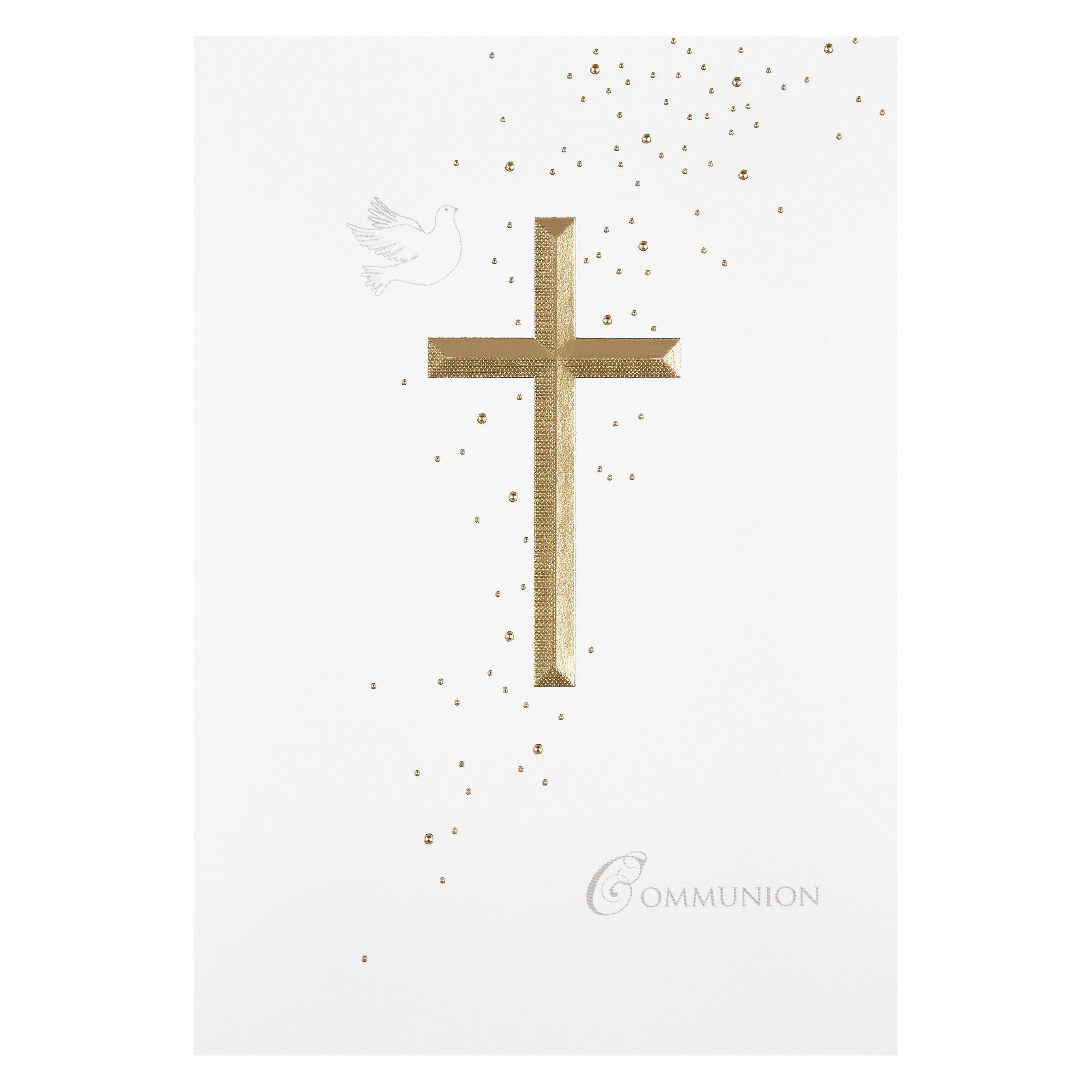 Woodmansterne Cross with Dove Communion Card