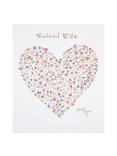 Woodmansterne Heart Full Of Flowers Wonderful Wife Birthday Card